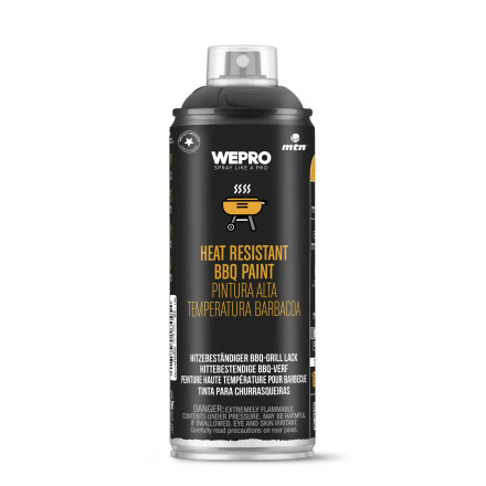 WEPRO Tepelně odolná barva na grily - černá 400 ml